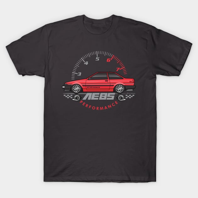 AE85 REd T-Shirt by JRCustoms44